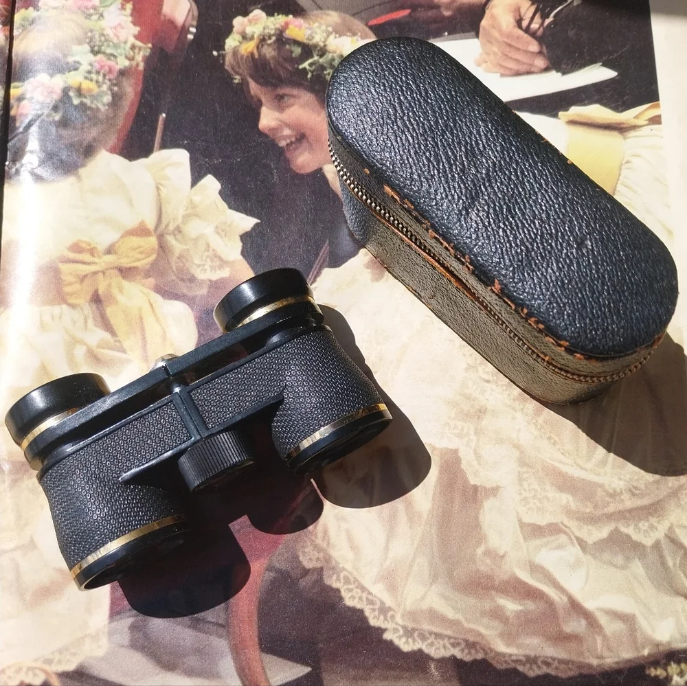 Black and Gold Binoculars with Case - Picture 5 of 11